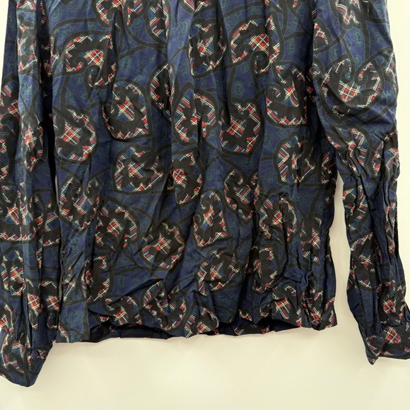 Vintage Pendleton Country Sophisticates Blue Geometric Print Long‎ Sleeve Top 10 - Picture 3 of 9